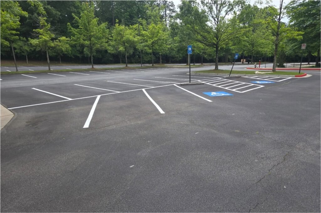Parking lot after