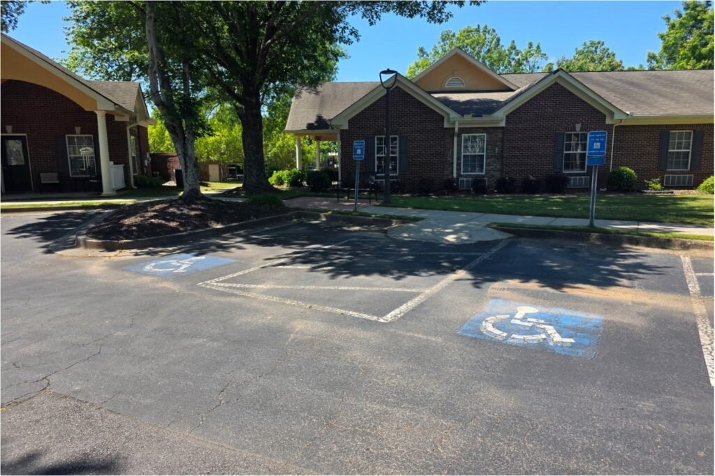 Parking lot before Lance's Property Services